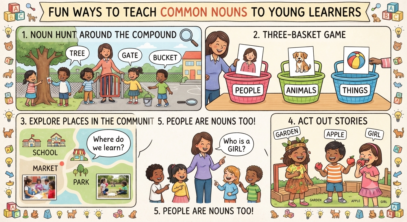 Fun Ways to Teach Common Nouns to Young Learners