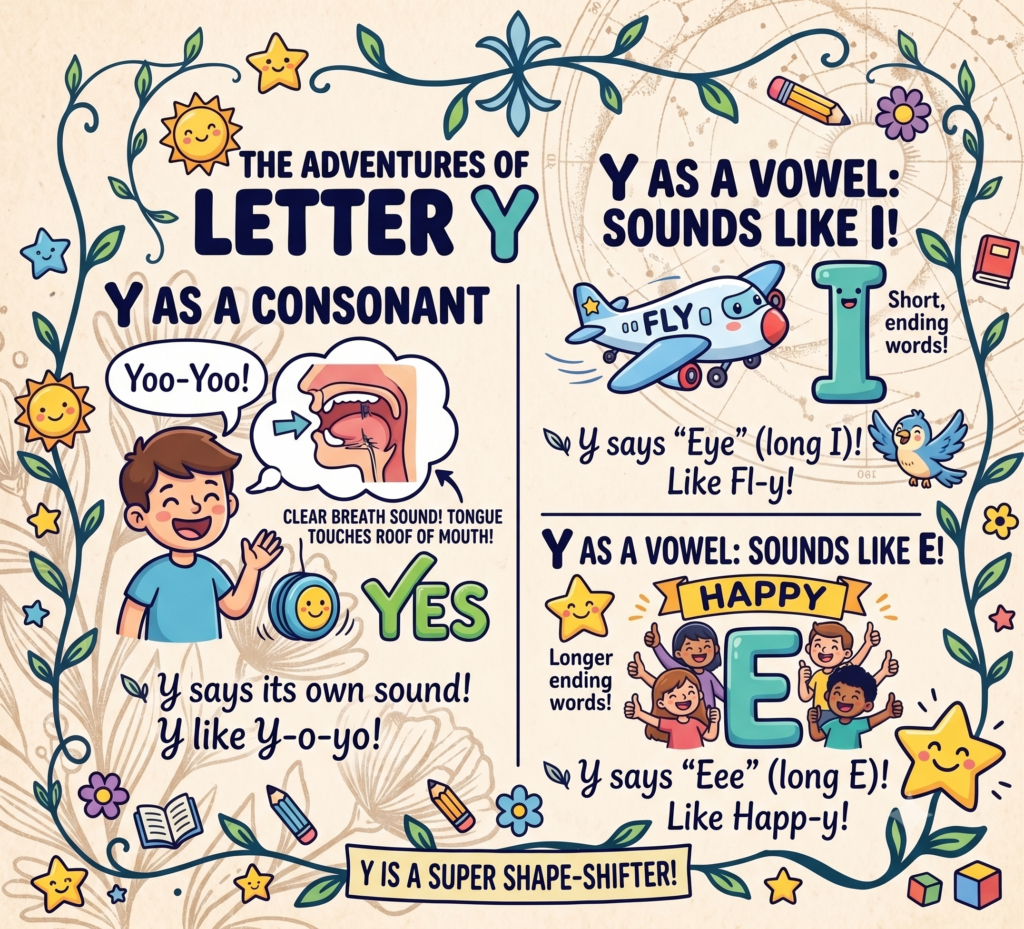 The sounds of the letter Y